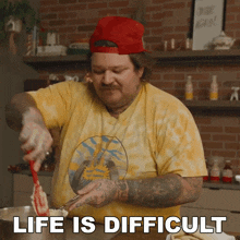 Life Is Difficult Matty Matheson GIF - Life Is Difficult Matty Matheson Cookin Somethin GIFs