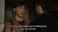 Im Not Sure What Youre Looking For But Im Not Her Lucca Quinn GIF - Im Not Sure What Youre Looking For But Im Not Her Lucca Quinn The Good Fight GIFs