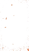 a white background with a border of orange spots on it
