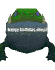 a frog is dancing with the words happy birthday kitey
