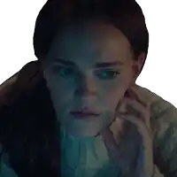 a woman with her eyes closed and the words that 's awful