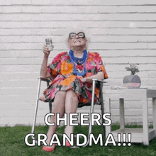 Grandma Cheers GIF - Grandma Cheers GIFs