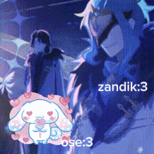 a picture of a cinnamon bunny with a heart in its mouth and the words zandiko 3 on it