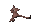 a pixel art drawing of a chess piece on a white background