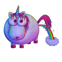 Unicorn Pooping Glitter GIF