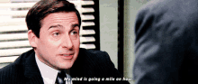 The Office Michael Scott GIF - The Office Michael Scott My Mind Is Going A Mile An Hour GIFs