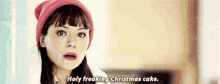 Tatiana Maslany Holy Freaking Christmas Cake GIF - Tatiana Maslany Holy Freaking Christmas Cake Orphan Black GIFs