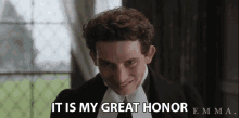 It Is My Great Honor Josh O Connor GIF - It Is My Great Honor Josh O Connor Mr Elton GIFs