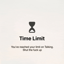 a white background with a hourglass and the words time limit