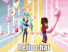 Hello Chat Hatsune Miku GIF - Hello Chat Hatsune Miku Miku Hatsune GIFs