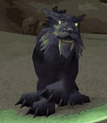 a black cat with green eyes and sharp claws