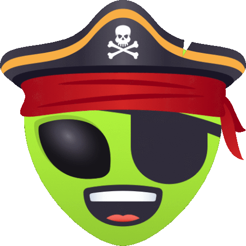 Pirate Alien Sticker - Pirate Alien Joypixels Stickers