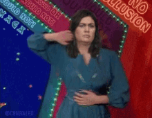 Sarah Huckabee Sanders No Collusion GIF - Sarah Huckabee Sanders No Collusion Stupid Song And Dance GIFs