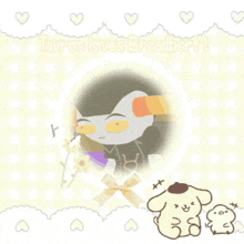 a picture of a cartoon character with the words taurus loves breadbert written on it