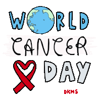 a drawing of a globe with red pin points and the name dkms
