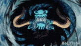 a cartoon of a dragon with long horns is being animated by bojjitube