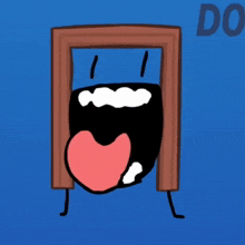 a cartoon character with a tongue sticking out and the word do in the bottom right corner