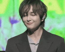 a close up of a person making a funny face