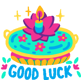 Goodluck Colorful Sticker - Goodluck Colorful Candle Stickers