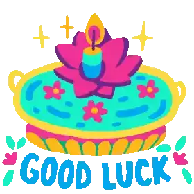 Goodluck Colorful Sticker - Goodluck Colorful Candle Stickers