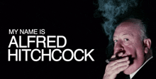 My Name Is Alfred Hitchcock Smoking A Cigar GIF - My Name Is Alfred Hitchcock Smoking A Cigar Alfred Hitchcock GIFs