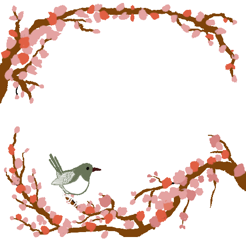Happy Aapi Month Bird Sticker - Happy Aapi Month Bird Sakura Flower Stickers