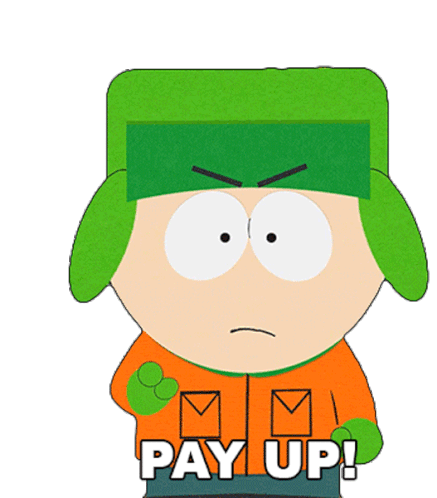 Pay Up Kyle Broflovski Sticker - Pay Up Kyle Broflovski South Park Stickers
