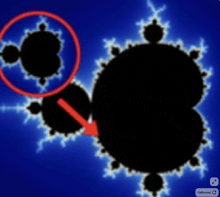 a computer generated image with a red arrow pointing to a circle