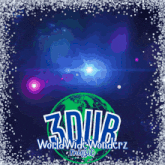 a logo for worldwide wonderz music with a green globe in the center