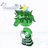 a drawing of a green cartoon character with the name pastelxd on it