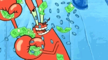 Mr Crab Raining Money GIF - Mr Crab Raining Money Money GIFs