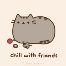 Chill With Friends Pusheen GIF - Chill With Friends Pusheen GIFs