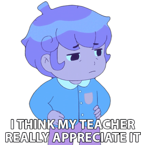 I Think My Teacher Really Appreciate It Cardamon Sticker - I Think My Teacher Really Appreciate It Cardamon Bee And Puppycat Stickers