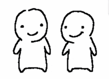 a drawing of two people one with a red face and one with a white face