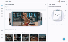 a screenshot of a website called turion shows a video about learning