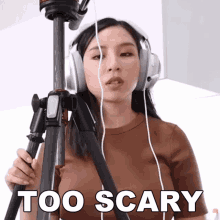 Too Scary Tina Yong GIF - Too Scary Tina Yong Spooky GIFs