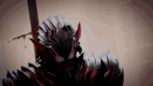a close up of a person 's face with a mask that says ' beast ' on it