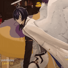 a screenshot of a video game with yukintlewy level 16 on the bottom