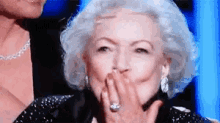 Betty White Blowing Kisses GIF