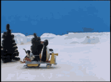 pingu christmas tree antarctica penguin