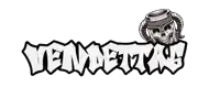 a black and white drawing of a skull with horns and the word " venettias " underneath it