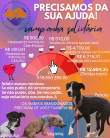 a poster that says precisamos da sua ajuda