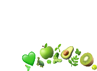 Green Heart Sticker - Green Heart Apple Stickers
