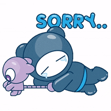 robot cute sorry apologize sad