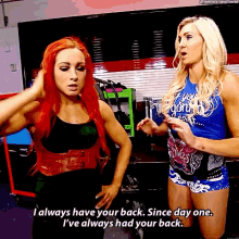 becky lynch charlotte flair always have your back since day one always had your back