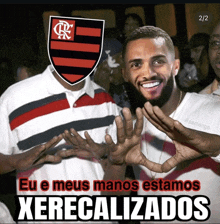 a man with a flamengo emblem on his face