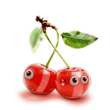Cherries Fruit GIF - Cherries Fruit Blinking Eyes GIFs