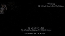 a video game character with the words pack n.2 de memes ayuda mund