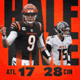 an advertisement for the bengals and atl football teams