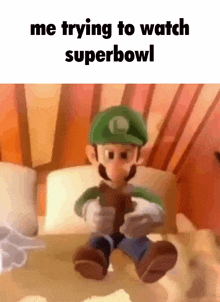Luigi Sleeping GIF - Luigi Sleeping Superbowl GIFs